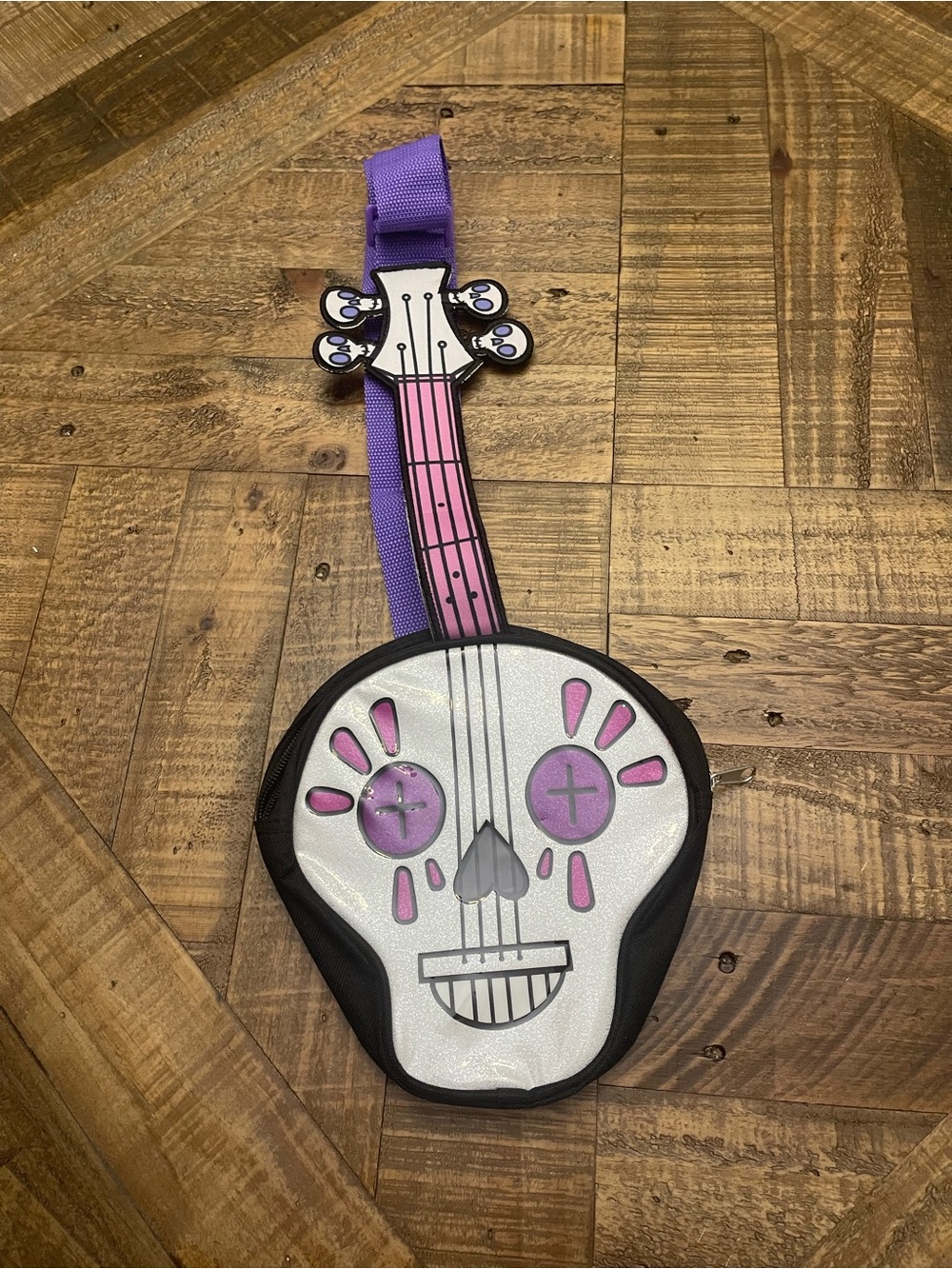 Disney Junior Vampirina Spookylele Skull Guitar Crossbody Bag Purse